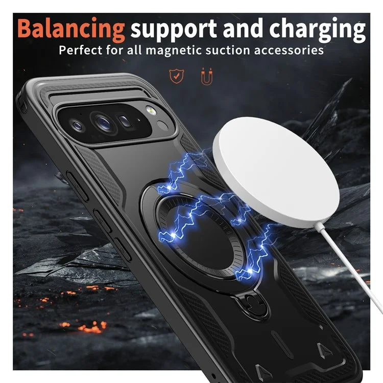 Shockproof Magsafe Kickstand Ring Case for Google Pixel 9 Pro XL Shockproof Magsafe Kickstand Ring Case for Google Pixel 9 Pro XL